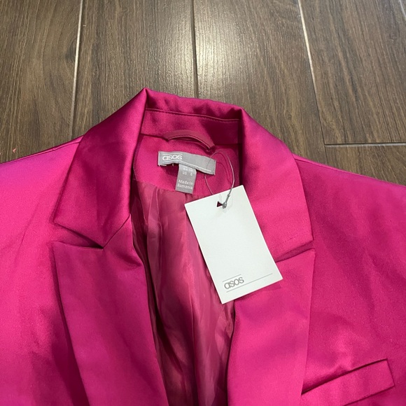 ASOS pink belted long blazer - Picture 6 of 8